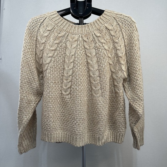 Copper Key Girls Large Cable Knit Sweater Warm Fall HotChocolate Around Campfire - Picture 1 of 6